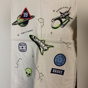 Kids Carter’s White Spaceship Graphic T Shirt